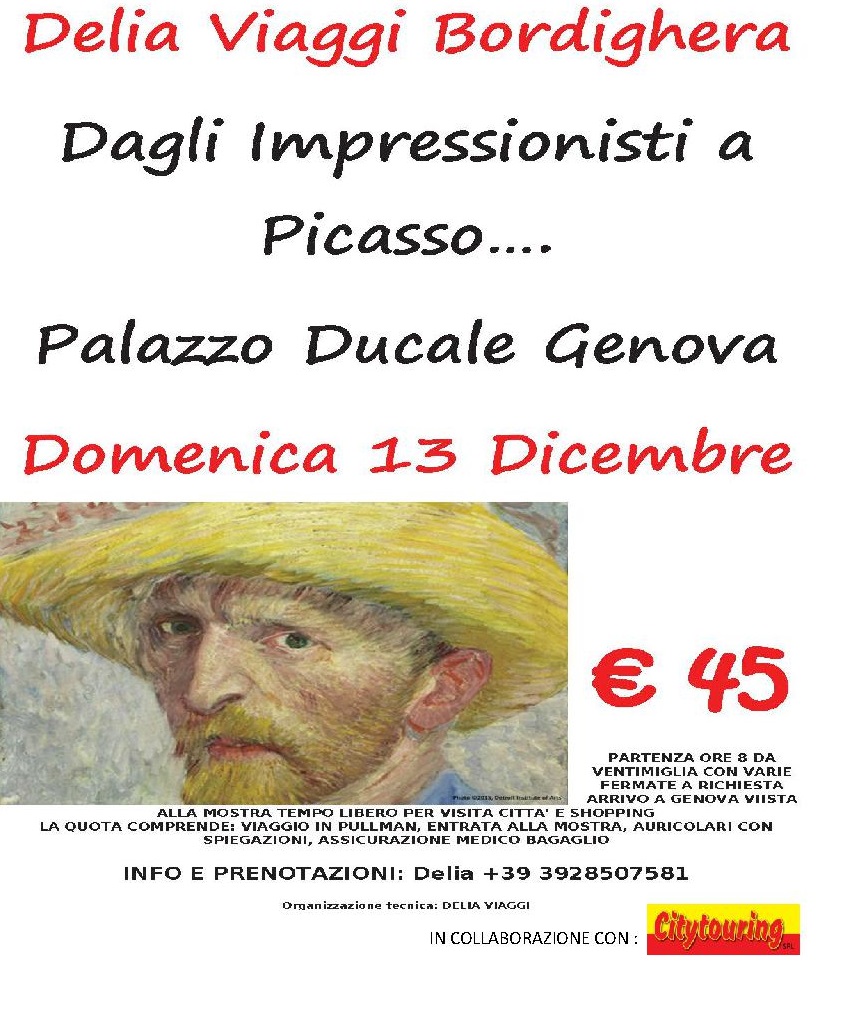 Domenica 13 Dicembre Mostra degli Impressionisti di Genova € 45